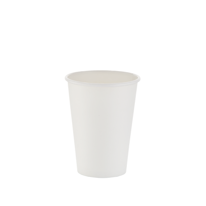 350ml White Single Wall Plain Hot Cup