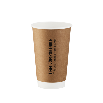 500ml Kraft Double Wall Printed Hot Cup