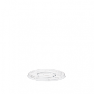 265/350/500ml Clear Compostable PLA Cup Flat Lid