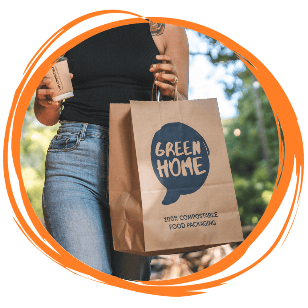 Custom printing on brown paper bags