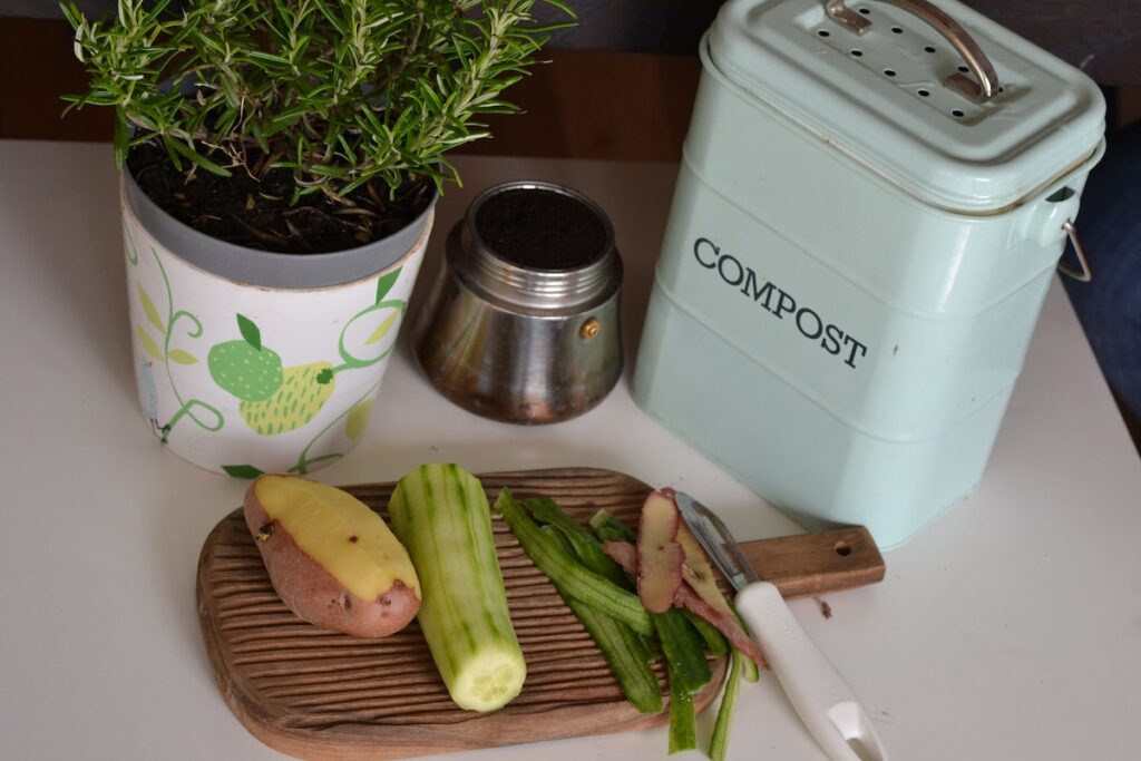 Organic waste and compost container