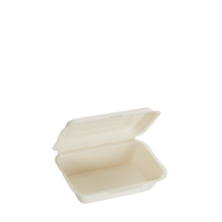450ml Single Compartment Sugarcane Clamshell