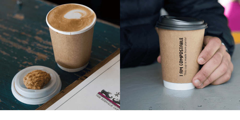 CPLA Hot Cup Lids in black and white