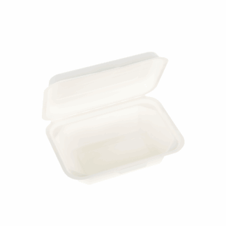 600ml Single Compartment Sugarcane Deep Clamshell