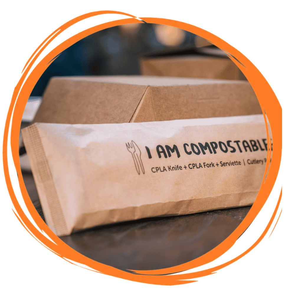 Custom branded CPLA Cutlery Pack