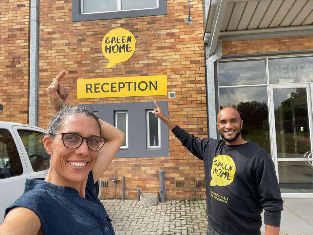 Catherine and Farhaad outside our new JHB reception