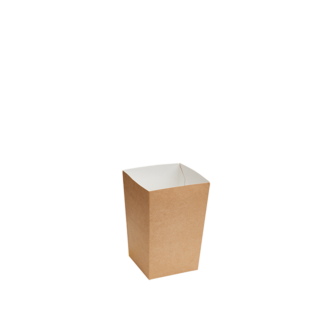 Medium Kraft Preformed Popcorn Box - Carton
