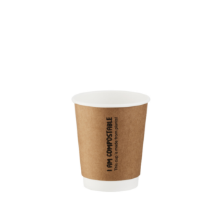 250ml Kraft Double Wall Paper Cup - Carton