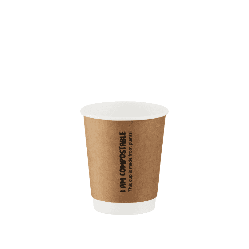 250ml Kraft Double Wall Paper Cup - Carton