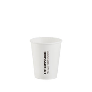 250ml White Single Wall Paper Cup - Carton
