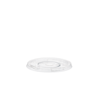 265/350/500ml Clear Compostable PLA Cup Flat Lid - Carton