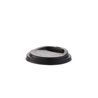 350/500ml Compostable Black Paper Cup Lid - Carton