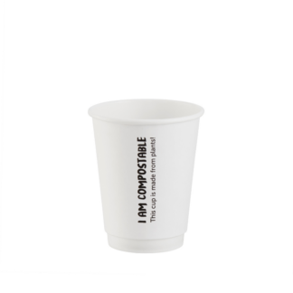 350ml White Double Wall Paper Cup - Carton