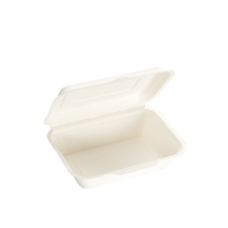 450ml Single Compartment Sugarcane Clamshell - Carton