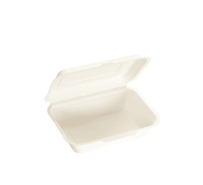 450ml Single Compartment Sugarcane Clamshell - Carton