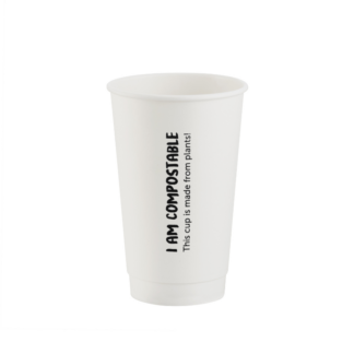 500ml White Double Wall Paper Cup - Carton