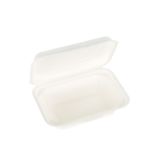 600ml Single Compartment Sugarcane Deep Clamshell - Carton