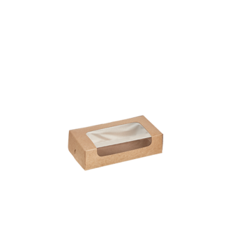 6pcs Kraft Sushi Box with PLA Window - Carton