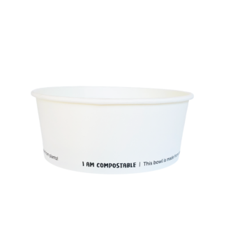 750ml Compostable White Paper Bowl - Carton