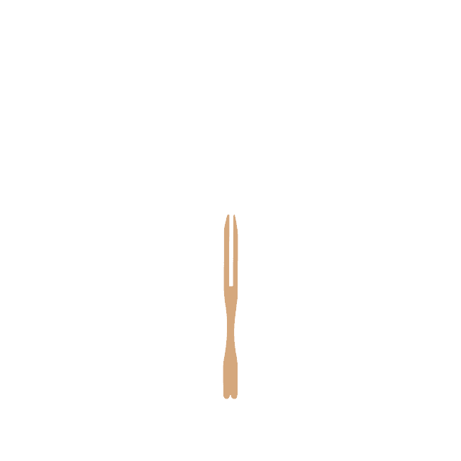 Bamboo Two Pronged Fork - Carton
