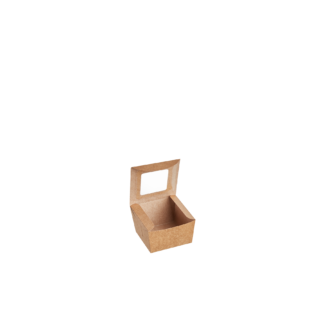 Kraft Brownie Box with PLA Window - Carton