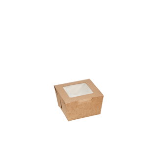 Kraft Gourmet Burger Box with PLA Window - Carton