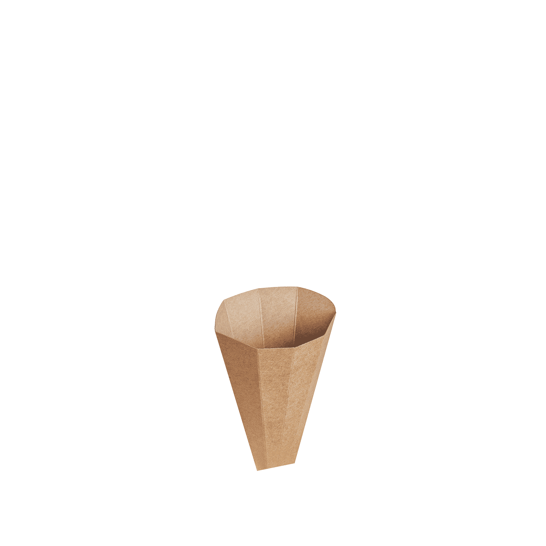 Kraft Pop Open Chip Cone - Carton
