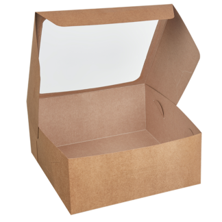 Large Kraft Cake Box with PLA Window - Carton