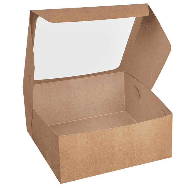 Large Kraft Cake Box with PLA Window - Carton