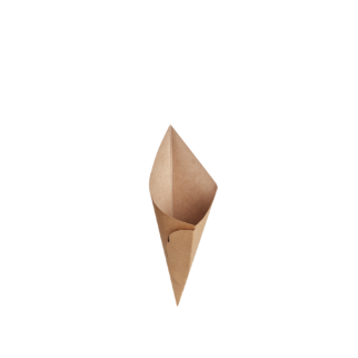 Large Kraft Chip Cone - Carton
