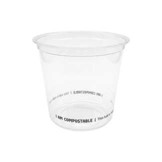 700ml Clear Compostable PLA Tub - Carton